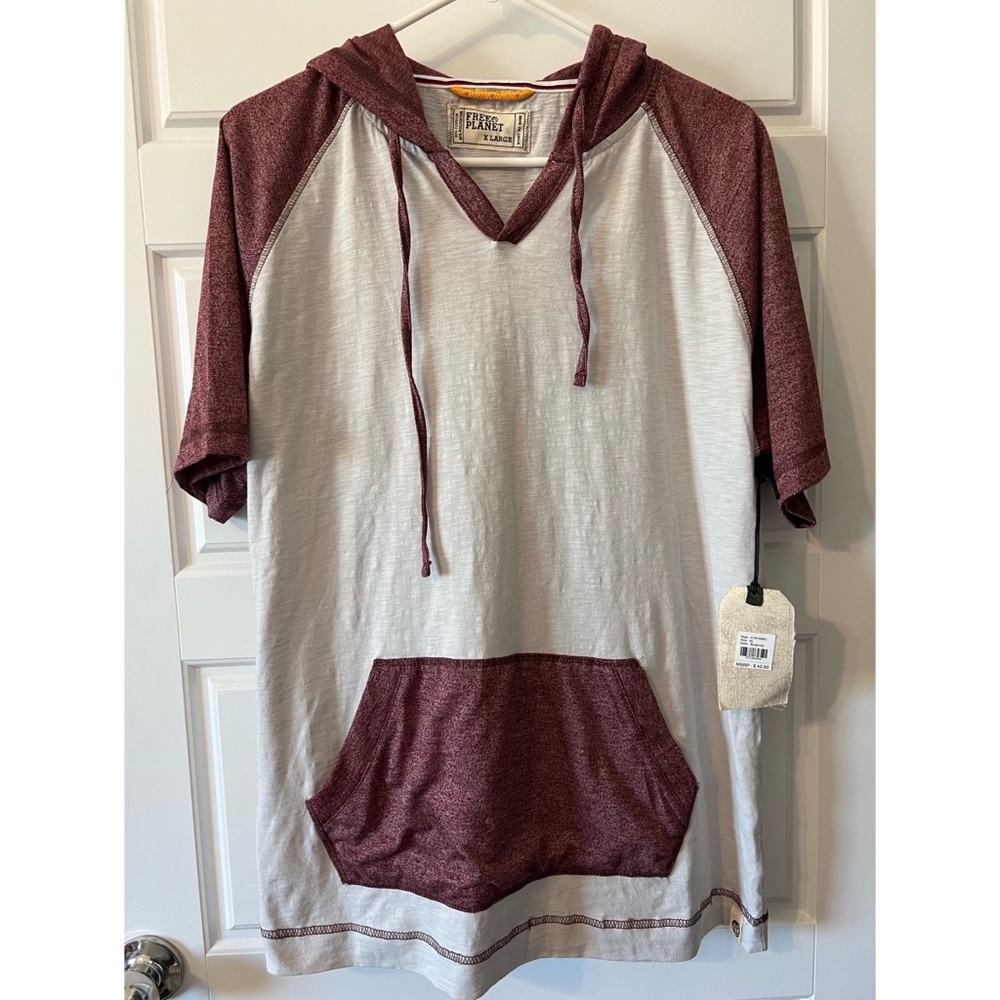NWT Free Planet Hooded T-Shirt  XL
